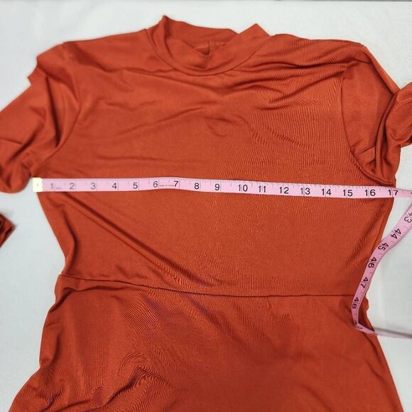 Women's Large Long-Sleeve Maxi Collared Neck Flowy Comfort Dress - Picture 3 of 5